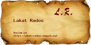 Lakat Rados névjegykártya